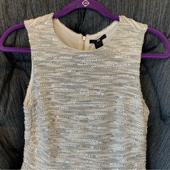 H&M Dress Gray and White with Silver Sequins - Picture 7 of 7